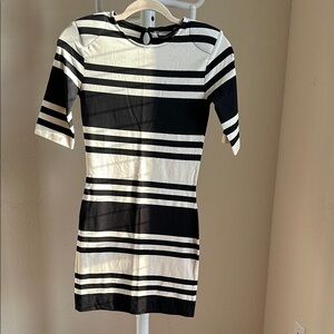 Black and White Striped Dress